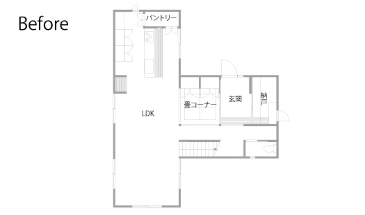 戸建てリノベーション　既存間取り図