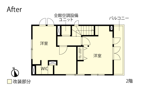 戸建てリノベーション　改修後間取り図