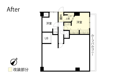 マンションリノベーション　改修後間取り図