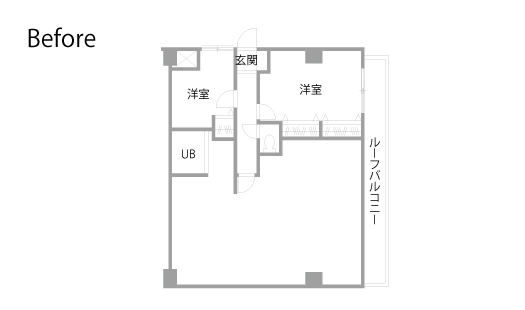 マンションリノベーション　既存間取り図