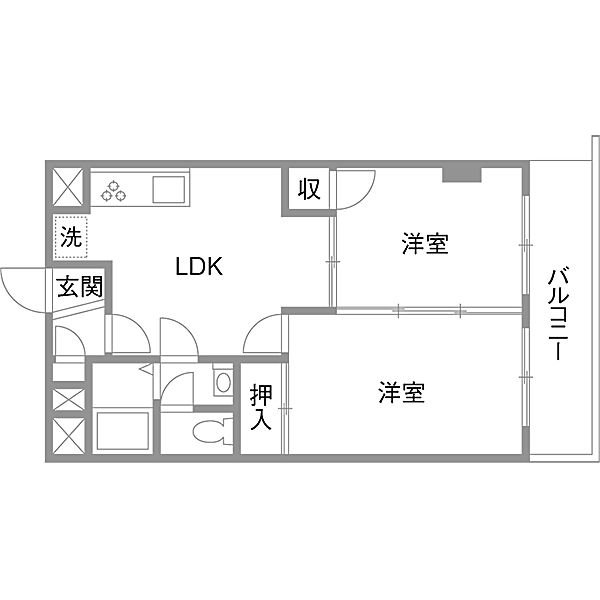 リノベーション施工事例　既存間取り図